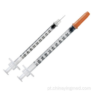 Seringa médica descartável de insulina 0,3 cc 0,5 cc 1 cc